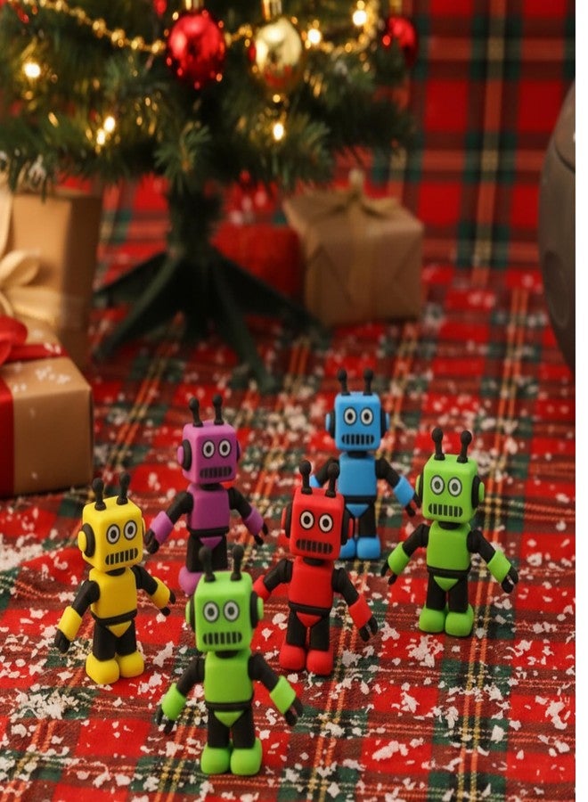 Vertintong 50 Pcs Colorful Mini Robot Figure Toy Tiny Robot Figurine Statue for Kid for Bot Party Favor Christmas Stockings Filler Gift Cake Toppers Miniature Fairy Garden Decor to Hide and Seek - Image 4